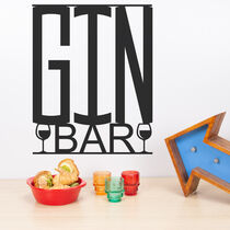 Palavra Decorativa MDF para parede Gin Bar