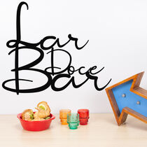 Palavra Decorativa MDF para parede Lar Doce Bar
