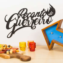 Palavra Decorativa MDF para parede Recanto do Guerreiro