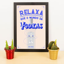 Quadro Decorativo O mundo Dá Vodkas - 33x22 cm
