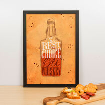 Quadro Decorativo Old Whiskey - 45x32 cm (Nude)