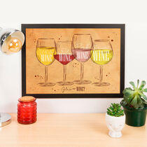 Quadro Decorativo Glass or Wine? - 32x45 cm (Nude)
