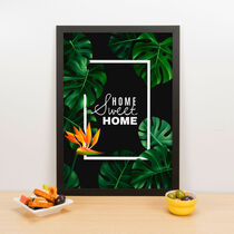 Quadro Decorativo Home Sweet Home - 45x32 cm