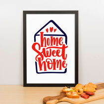 Quadro Decorativo Home Sweet Home - 45x32 cm (Navy)