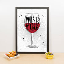 Quadro Decorativo It´s Wine Time - 45x32 cm 