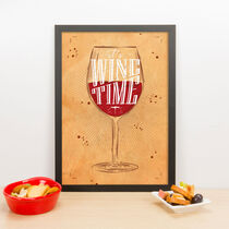 Quadro Decorativo It´s Wine Time - 45x32 cm (Nude)