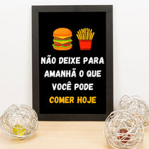 Quadro Decorativo Não Deixe para Amanhã - 33x23 cm