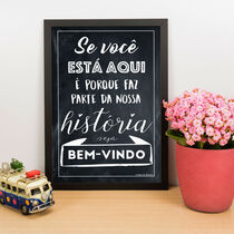 Quadro Decorativo Nossa História - 45x32 cm