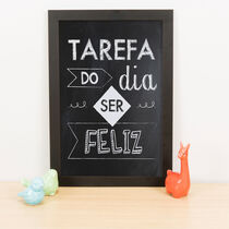 Quadro Decorativo Tarefa do Dia - 33x23 cm