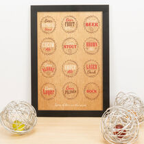 Quadro Decorativo Types of Beer on the Cover - 33x23 cm