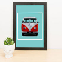 Quadro Decorativo VW Kombi Retrô - 33x22 cm  