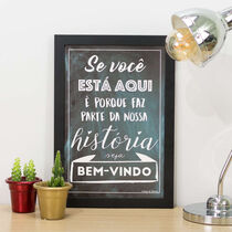 Quadro Decorativo Parte da nossa história - 33x23 cm  