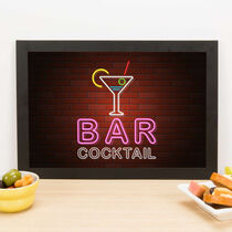 Quadro Decorativo Bar Cocktail - 23x33 cm