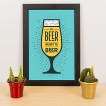 Quadro - To Beer or Not to Beer - Verde - 33x23 cm