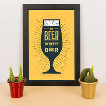 Quadro Decorativo - To Beer or Not to Beer -  33x23 cm