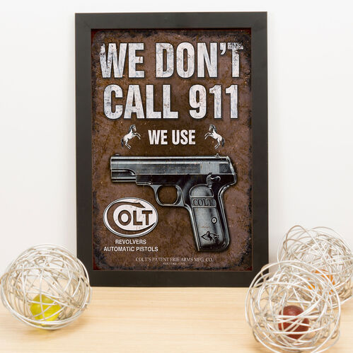 Quadro Decorativo Don´t Call 911 - 33x22 cm  