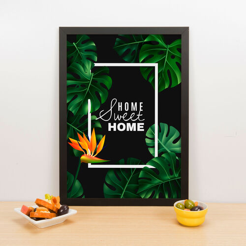 Quadro Decorativo Home Sweet Home - 45x32 cm