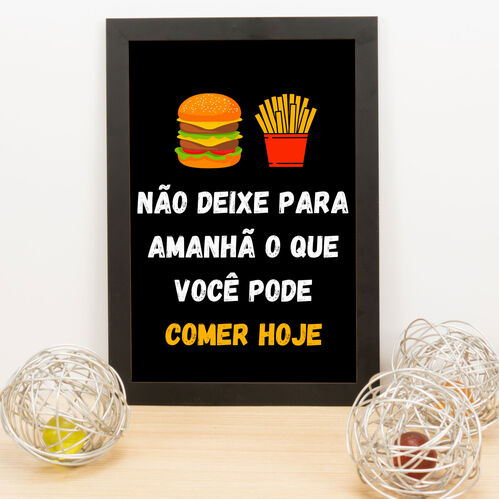 Quadro Decorativo Não Deixe para Amanhã - 33x23 cm