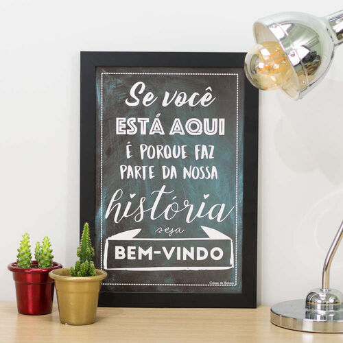 Quadro Decorativo Parte da nossa história - 33x23 cm  