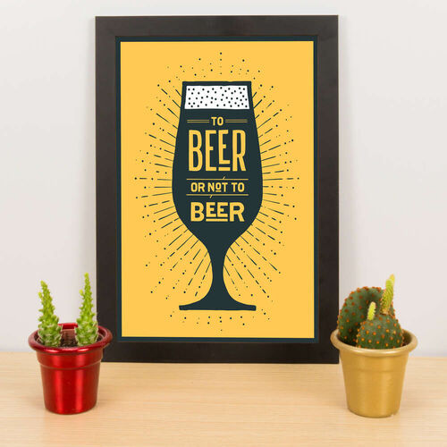 Quadro Decorativo - To Beer or Not to Beer -  33x23 cm